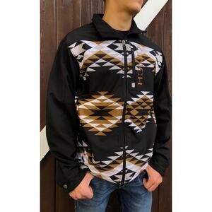 Cinch Mens Aztec Color Block Bonded Jacket Sz Large Rodeo Cowboy